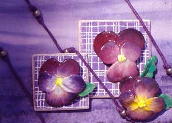 "Sweet Viola" by Loree Eastlick, Belmont WI - Mixed Media Collage - SOLD